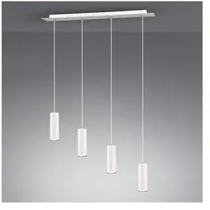 Comparateur de prix : Lampe à Suspension 4 Points Lumineux GU10 Marley Blanc Trio Lighting