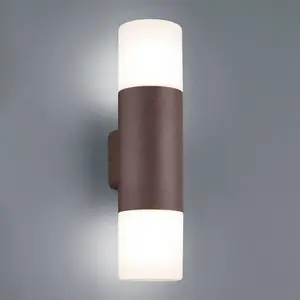 Comparateur de prix : Applique extérieure bidirectionnelle Trio Hoosic Rouille Aluminium 222260224