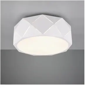 Comparateur de prix : Trio Lighting Plafonnier Zandor avec abat-jour blanc