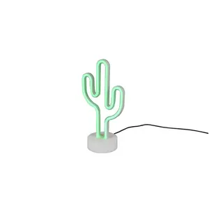 Comparateur de prix : RL LIVE YOUR LIGHT Lampe design, Lampe fun effet néon cactus Blanc en Plastique, trio
