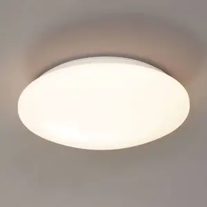 Comparateur de prix : Reality - Plafonnier Rond Pollux Blanc IP44 Ø27 cm Trio Lighting