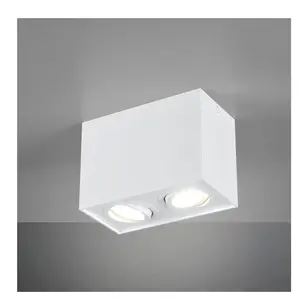 Comparateur de prix : Trio - Biscuit Cubo Plafonnier Blanc 2 Spots Orientables GU10 Lighting