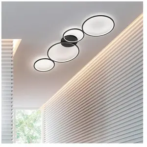 Comparateur de prix : TRIO Plafonnier rondo noir mat 1x37w smd led
