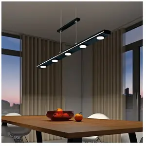 Comparateur de prix : Suspension Noire Plaque Rectangulaire 7 Led Dessus et Dessous Lacal Trio Lighting