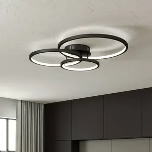 Comparateur de prix : Trio Lighting Trio WiZ Aaron plafonnier LED smart, anthracite