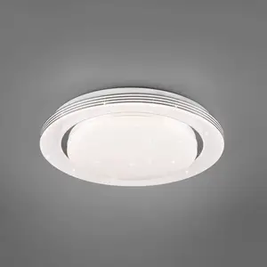 Comparateur de prix : Reality Leuchten Plafonnier LED Atria, Ø 38 cm, blanc, plastique, CCT