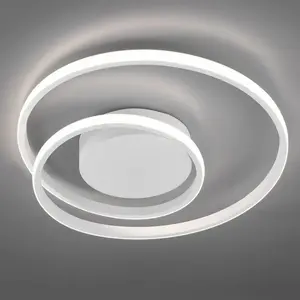 Comparateur de prix : Reality Leuchten Semi-Plafonnier LED Zibal Moderne Blanc Mat 3000K