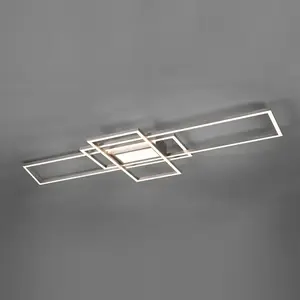 Comparateur de prix : Trio Semi Plafonnier LED Moderne 60W Nickel Mat 3000-6500K Télécommande