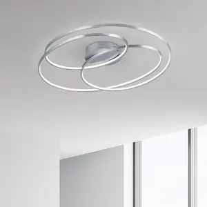 Comparateur de prix : Gale Semi Plafonnier led Moderne 50W Nickel Mat 3000K - Trio