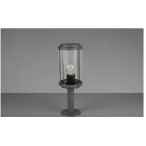 Comparateur de prix : Potelet extérieur (tête de pilier) anthracite culot E27 Trio Tanaro