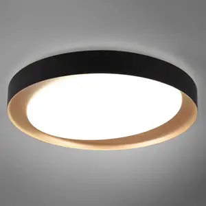 Comparateur de prix : TRIO Reality Leuchten Plafonnier LED Zeta tunable white, noir/doré