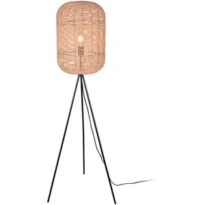Lampadaire Led métal et sisal culot E27 - Trio - Runa