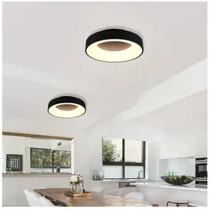Comparateur de prix : Trio Lighting Trio Girona Semi-Plafonnier Led Moderne 27w Noir Mat 3000k