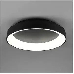 Comparateur de prix : Trio Leuchten Semi Plafonnier LED Moderne 48W Noir Mat 2700-6000K Télécommande