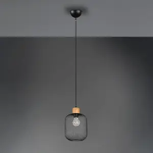 Comparateur de prix : Reality Leuchten Suspension Calimero aspect cage 1 lampe Ø 18 cm
