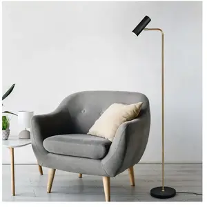 Comparateur de prix : Defibrico - Lampadaire Marley Laiton Et Spot Noir H151 Trio Lighting