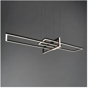 Comparateur de prix : Trio Lighting Suspension LED Salinas 3 000 K, noir mat