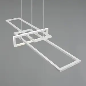 Comparateur de prix : Trio Lighting Suspension LED Salinas 4 000 K, blanc mat