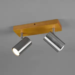 Comparateur de prix : Trio Lighting Spot pour plafond Marley, nickel mat, à 2 lampes