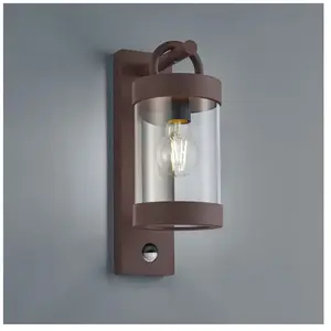Comparateur de prix : Trio-Leuchten Trio Sambesi Lanterne murale d'extérieur moderne rouillée IP44 avec PIR