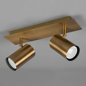 Comparateur de prix : Trio Lighting Spot pour plafond Marley, laiton vieilli, à 2 lampes