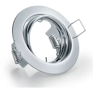 Trio-Leuchten Trio Lighting Lampe encastrable Jura ronde en chroméVendu parluminaire