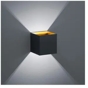 Comparateur de prix : Trio Lighting Trio Louis Applique Moderne Up & Down Noir Mat 3000k