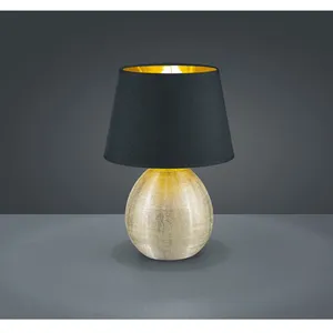 Comparateur de prix : Reality Lampe de table LUXOR R50631079, céramique, E27, or, 24 x 24 x 35 cm