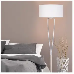 Comparateur de prix : Trio Lighting - Lampadaire design, Lampe de sol Paris 2 Gris en Metal, trio
