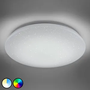 Plafonnier LED RGBW moderne blanc 3000-5500K avec télécommandeVendu parmanomano