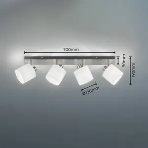 Comparateur de prix : Reality Leuchten - Spot Tommy 4xE14 Nickel Spot L70 cm Trio Lighting