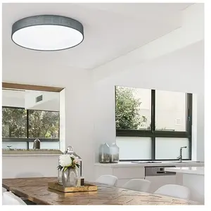 Trio-Leuchten Trio lampe de plafond Lugano60 cm acier/textile led 2 kg gris/blanc