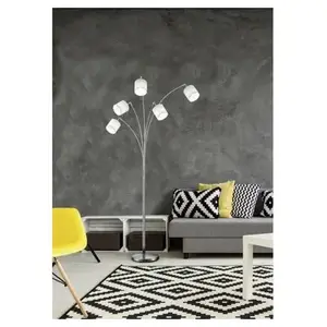 Comparateur de prix : Reality Leuchten Lampadaire design, Lampadaire arc 5 lampes Tommy Blanc en Metal, trio