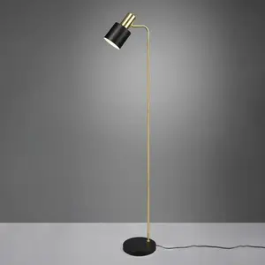 Comparateur de prix : Reality Leuchten Lampadaire Adam, à une lampe, noir/doré