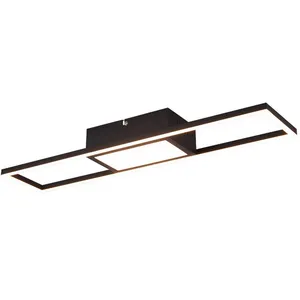Comparateur de prix : Plafonnier à led trio lighting rigido 22w 2700/6000k noir -r67172132