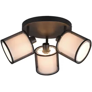 Trio Lighting Plafonnier avec spots Burton, rond, à trois lampesVendu parcdiscount
