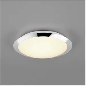 Trio Umberto Plafonnier Salle de Bain Moderne 29cm Chrome 3000K IP44