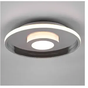 Comparateur de prix : Trio Lighting Trio Ascari Plafonnier Salle De Bain Moderne 40cm Chrome 3000k Ip44