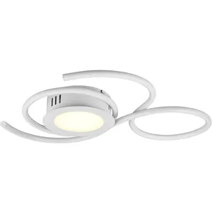 TRIO Semi Plafonnier LED Moderne 36W Blanc Mat 2700-6000K Télécommande