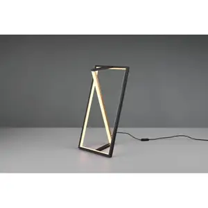 Lampe de table carrée moderne touch dimmer led edge black and gold trio lighting pas cher