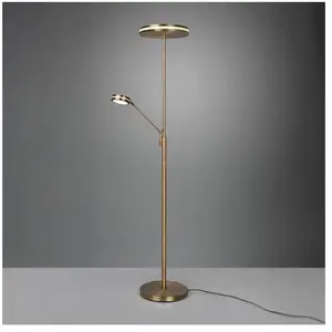 Trio Lighting Lampadaire à éclairage indirect LED Franklin, laiton vieilli pas cher