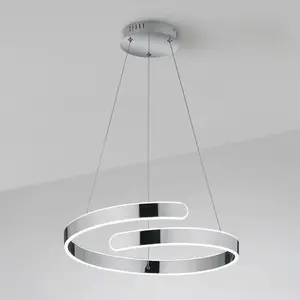 Comparateur de prix : Reality Leuchten Suspension LED Parma, variateur switch, chromée