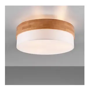 Comparateur de prix : Trio Lighting Plafonnier Seasons bois/blanc Ø 50 cm