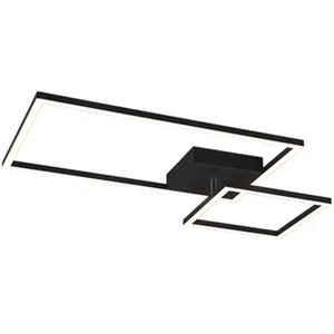 Comparateur de prix : Reality Leuchten Plafonnier LED Padella inclinable 4 000 K noir