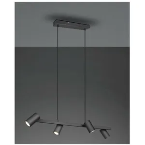 Comparateur de prix : Trio Marley Spot de plafond suspendu moderne à 4 lumières, noir mat