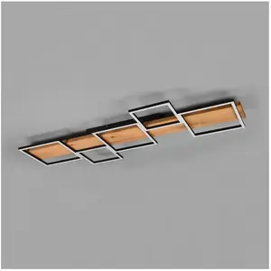 Comparateur de prix : Trio harper semi-plafonnier led moderne 42w noir mat 3000k