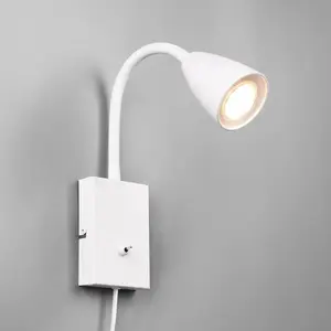 Comparateur de prix : Trio Lighting Applique murale avec fiche, blanc mat