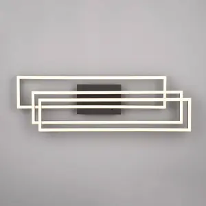 Comparateur de prix : Reality Leuchten Plafonnier LED Corso à 3 lampes, noir mat