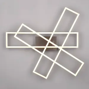 Comparateur de prix : Reality Leuchten Plafonnier LED Corso à 3 lampes, nickel mat