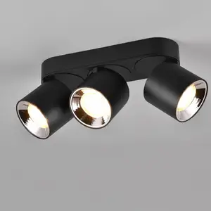 Comparateur de prix : Trio Lighting Spot pour plafond Guayana GU10 à 3 lampes noir